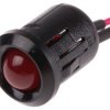 Lampka kontrolna do montażu panelowego 12V dc, czerwona 12mm Dioda LED migająca Czarny Wyprowadzenia RS PRO