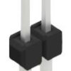 Pin header, 2 pole, pitch 2.54 mm, straight, black, 10059774