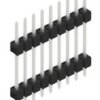 Pin header, 9 pole, pitch 2.54 mm, straight, black, SL51569Z