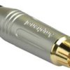 Amphenol ACPR-SBK Złącze męskie RCA/Cinch, złocony, 1 szt.