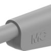 4 mm plug, solder connection, 1.0 mm², CAT II, CAT III, gray, 66.2019-28