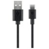 Goobay 45735 USB cable USB 2.0 USB-C USB-A 1.00 m Black Charging animation
