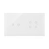 Simon Touch ramki Panel dotykowy S54 Touch, 2 moduły, 2 pola dotykowe poziome + 4 pola dotykowe, biała perła DSTR224/70
