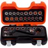 Bahco 1320SRM/S29 S Type Ratchet Ring Wrench & Adaptor Set, 29 Piece