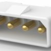 Pin header, 4 pole, pitch 5.08 mm, straight, natural, 1586534-2
