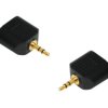 Rozgałęźnik wtyk jack 3,5mm - 2x gniazda jack 3,5mm NH552 gold
