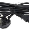 Przewód zasilania złącze A: IEC C13, złącze B: Wtyk brytyjski typu G 2m 10 A 250 V 1mm2 Czarny