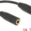 65896 Adapter Audio Stereo Jack 3.5 mm 4 pin female > female 13 cm