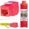 Moduł keystone RJ45 UTP kat.6 nieekranowany beznarzędziowy czerwony NEKU
