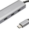 Digitus DA-70246 USB-Hub 4 porty USB-A USB 3.1 Gen1 5 GBit/s aluminiowa obudowa ciemnoszary DA-70246