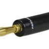 PROLINK Premium TBC-054 Wtyk głośnikowy typu BANAN skręcany prosty pozłacany czarny