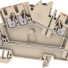 Multi level terminal block, push-in connection, 0.14-4.0 mm², 6 pole, 22 A, 8 kV, dark beige, 2936700000