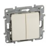 NILOE Wyłącznik podwójny świecznikowy kremowy 764605 LEGRAND