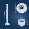 Uchwyt regulowany 60-120cm do kamer typu Speed Dome uniwersalny (pasuje do Dahua BCS Hikvision Uniview) Fox 10B