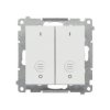 Simon 55 Łącznik dwubiegunowy podwójny (moduł) 16 AX, 250 V~, szybkozłącza Jasnoszary mat TW22A.01/114