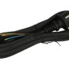 Kabel; zasilający; H05RR-3x1,5mm2 3m; wtyk sieciowy CEE 7/7 prosty; przewody; 3m; czarny; 3 żyły; 1,50mm2; Metpol; guma; okrągły