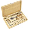 Brüder Mannesmann M29000 Tool Set: 41 Parts Bamboo Case Eco-Friendly