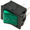 RS201L230G-AE; przełącznik klawiszowy OFF-ON bistabilny, podświetlenie zielone 230V; C1553