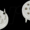 LOKTALPRINTKERA Tube socket, B8G, 8-pin, PCB mounting, ceramic