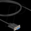 87833 Serial cable, RS-232, male/female, slim, 1 m