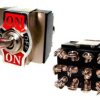TS403M3-KN; przełącznik dźwigniowy ON-OFF-ON tristabilny; KN3(B)-403A