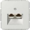 Gira F100 Gniazdo Komputerowe 2Xrj45 Podwójne Kat. 6 Biały Połysk