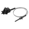 Large Alligator Clip to 4mm Long-Reach Banana Plug Test Lead - 100cm (Black)