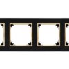 Santra Ramka Czterokrotna Ip20 Czarny/Złoty 4174-47