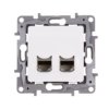NILOE Gniazdo komputerowe podwójne RJ45 kat.6 STP białe 664776