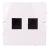 Simon Basic Gniazdo Telefoniczne Podwójne 2Xrj12 Białe Bmt2.02/11