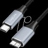 CU0198 USB 5 Gbps cable, C connector to micro USB connector, 1 m