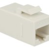Adapter gniazdo / gniazdo; Keystone; 2134-2; RJ45 cat 6; na panel; zatrzaskowe; proste; biały; RoHS