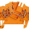 Disconnect/test-disconnect terminal block, spring balancer connection, 0.5-2.5 mm², 10 A, 6 kV, orange, 1779130000