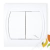 LOGO Wyłącznik pojedynczy ze schodowym podświetlany (wspólne zasilanie) biały LWP-10L.1 KARLIK