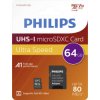 Philips Fm64Mp45B 00 Microsdxc Card 64 Gb Class 10 With Sd Adapter
