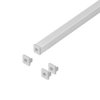 Zestaw: profil aluminiowy do taśm LED, 2000 x 7,8 x 9 mm, natynkowy, biały, klosz mleczny, 4 zaślepki,AD-LP-6618W/PM/2M