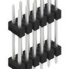 Pin header, 12 pole, pitch 2.54 mm, straight, black, 10057245