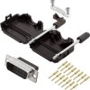 encitech 6355-0078-02 Zestaw listew męskich D-Sub DPPK15-BK-DBCP-K, rzędy: 2, styki: 15, 180 °, 1 szt.