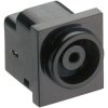 DC panel socket, pin Ø 7 mm, hole Ø 1.45 mm, black, 1613 11