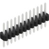 Pin header, 12 pole, pitch 1.27 mm, straight, black, SLVW103612Z