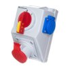 Zestaw gniazdo siłowe z wyłącznikiem 0-1 (zero jeden) 1x16A/4p/400V 1x16A/3p/250V IP54 C16-18.1 971615 ELEKTROMET