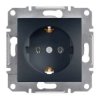 ASFORA Gniazdo pojedyncze SCHUKO bez ramki antracyt EPH2900171