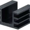 Extruded heatsink, (L x W x H) 37.5 x 32 x 20 mm, 10 K/W, black anodized, 10022570