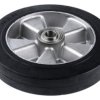 Kółko do wózka, Miękka guma, Guma, Czarny, obc.: 1000kg, śred.: 250mm, szer.: 50mm