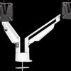 990+4011+000 Monitor holder, 2 displays, desk mount, white, 2 - 7 kg
