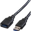 Roline Kabel USB USB 3.2 Gen1 Złącze męskie USB-A, Złącze żeńskie USB-A 0.80 m czarny ekranowanie 11.02.8977