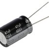 Kondensator 47 μF 400V dc Promieniowe Panasonic Przewód promieniowy roztaw: 7.5 mm