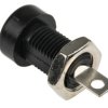 Gniazdo bananowe Żeński Połączenie lutowane typ Gniazdo bananowe Czarny 15A Cinch rozmiar 4 mm