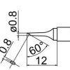 Grot ścięty ukośnie 0.8mm JV-TP15N do stacji iSolder-40 PT AOYUE T12