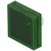 EAO 61-9671.5 Lens flush mounting green 18x18 plastic transparent